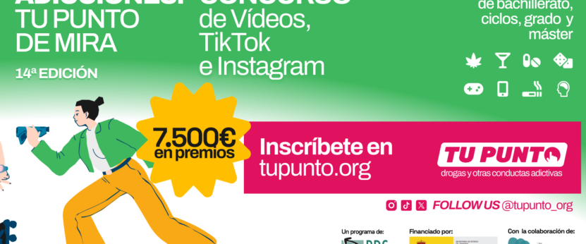 Cartel publicitario del concurso de videos en TikTok e Instagram