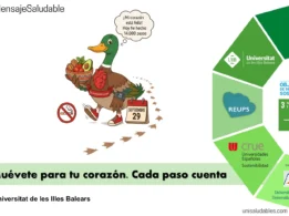 Mensaje saludable septiembre: Muévete por tu corazón. Cada paso cuenta.